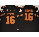 Men's Texas Longhorns #16 Peyton Manning Black F.U.S.E Stitched Jersey