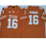 Men's Texas Longhorns #16 Peyton Manning Orange F.U.S.E Stitched Jersey