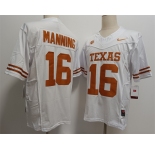 Men's Texas Longhorns #16 Peyton Manning White F.U.S.E Stitched Jersey