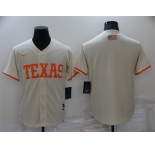 Men's Texas Longhorns Blank Cream Vapor Untouchable Stitched Jersey