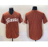 Men's Texas Longhorns Blank Orange Pinstripe SEC Patch Stitched Jersey