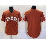 Men's Texas Longhorns Blank Orange SEC Patch Stitched Jersey