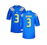 Men's UCLA Bruins #3 Josh Rosen College Football Authentic Jersey - Blue