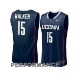 Uconn Huskies Kemba Walker #15 College Basketball Jersey - Navy Blue