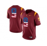 2016 US Flag Fashion 2016 USC Trojans JuJu Smith-Schuster #9 College Football Jersey - Red