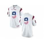 2016 US Flag Fashion 2016 USC Trojans JuJu Smith-Schuster #9 College Football Jersey - White