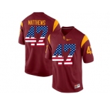 2016 US Flag Fashion USC Trojans Clay Matthews #47 College Football Jersey - Red