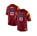 2016 US Flag Fashion USC Trojans Mark Sanchez #6 College Football Jersey - Red