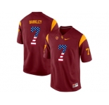 2016 US Flag Fashion USC Trojans Matt Barkley #7 College Football Jersey - Red
