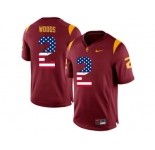 2016 US Flag Fashion USC Trojans Robert Woods #2 Patch College Football Jersey - Red