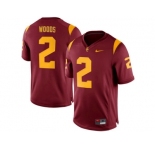 USC Trojans Robert Woods #2 Patch College Football Jersey - Red