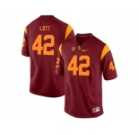USC Trojans Ronnie Lott #42 College Football Jersey - Red