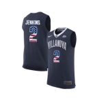 2016 US Flag Fashion 2017 Villanova Wildcats Kris Jenkins #2 College Basketball Jersey - Navy Blue