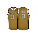 Wake Forest Demon Deacons Chris Paul #3 College Basketball Throwback Jersey - Gold