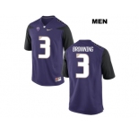2016 Washington Huskies Jake Browning #3 College Football Limited Jersey - Purple