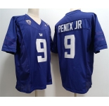 Men's Washington Huskies #9 Michael Penix Jr. Blue Stitched Jersey