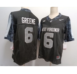 Men's West Virginia Mountaineers #6 Garrett Greene Black FUSE College Stitched Jersey