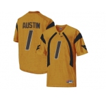 West Virginia Mountaineers Tavon Austin #1 College Football Mesh Jersey - Gold