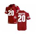 2016 Men's UA Wisconsin Badgers James White #20 College Football Jersey - Red