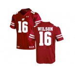 2016 Men's UA Wisconsin Badgers Russell Wilson #16 College Football Jersey - Red