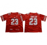 Badgers #23 Jonathan Taylor Red Under Armour Stitched NCAA Jersey