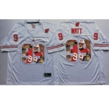 Wisconsin Badgers #99 J.J. Watt White Player Fashion Stitched NCAA Jersey
