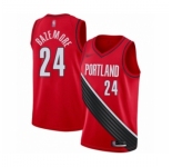Youth Portland Trail Blazers #24 Kent Bazemore Swingman Red Finished Basketball Jersey - Statement Edition