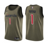 Youth Nike Washington Wizards #1 Austin Rivers Swingman Green Salute to Service NBA Jersey