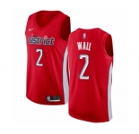 Youth Nike Washington Wizards #2 John Wall Red Swingman Jersey - Earned Edition