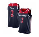 Youth Nike Washington Wizards #2 John Wall Swingman Navy Blue NBA Jersey Statement Edition
