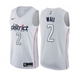 Youth Nike Washington Wizards #2 John Wall Swingman White NBA Jersey - City Edition