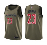 Youth Nike Washington Wizards #23 Michael Jordan Swingman Green Salute to Service NBA Jersey