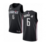 Youth Nike Washington Wizards #6 Troy Brown Jr. Swingman Black NBA Jersey - City Edition