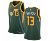 Youth Nike Utah Jazz #13 Tony Bradley Green Swingman Jersey - Earned Edition