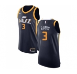Youth Nike Utah Jazz #3 Ricky Rubio Authentic Navy Blue Road NBA Jersey - Icon Edition
