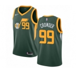 Youth Nike Utah Jazz #99 Jae Crowder Green Swingman Jersey - Earned Edition