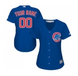 Women's Majestic Chicago Cubs Customized Replica Royal Blue Alternate Cool Base MLB Jersey