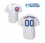 Youth Majestic Chicago Cubs Customized Authentic White Home Cool Base MLB Jersey