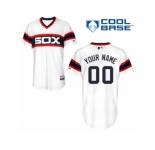 Women's Majestic Chicago White Sox Customized Replica White 2013 Alternate Home Cool Base MLB Jersey
