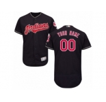 Men's Majestic Cleveland Indians Customized Navy Blue Flexbase Authentic Collection MLB Jersey