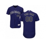 Men's Majestic Colorado Rockies Customized Purple Flexbase Authentic Collection MLB Jersey