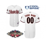 Coustom Arizona Diamondbacks Jersey White Home Cool Base w 2011 All Star Patch