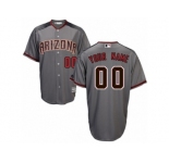 Men's Majestic Arizona Diamondbacks Customized Authentic Gray Brick Cool Base MLB Jersey