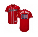 Men's Majestic Atlanta Braves Customized Red Flexbase Authentic Collection MLB Jersey