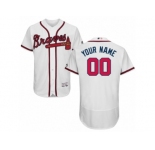 Men's Majestic Atlanta Braves Customized White Flexbase Authentic Collection MLB Jersey