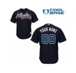 Women's Majestic Atlanta Braves Customized Replica Blue Alternate Road Cool Base MLB Jersey