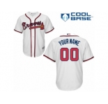 Women's Majestic Atlanta Braves Customized Replica White Home Cool Base MLB Jersey