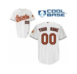 Customized Baltimore Orioles Jersey White Home Cool Base Baseball