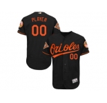 Men's Baltimore Orioles Majestic Alternate Black 2017 Authentic Flex Base Custom Jersey with All-Star Game Patch