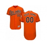 Men's Majestic Baltimore Orioles Customized Orange Flexbase Authentic Collection MLB Jersey
